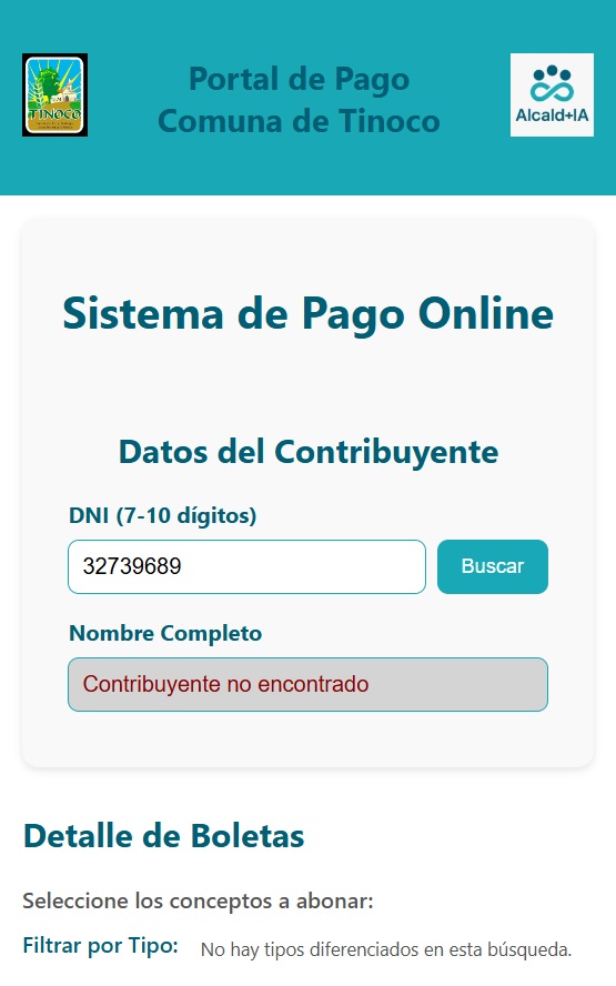 Búsqueda de contribuyente